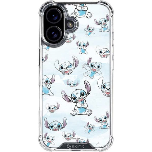 Disney Lilo and Stitch Pattern iPhone 17 Clear Case