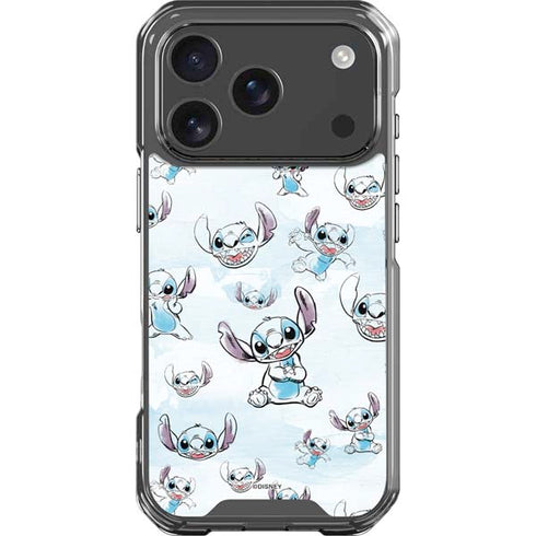 Disney Lilo and Stitch Pattern iPhone 17 Pro Clear Case
