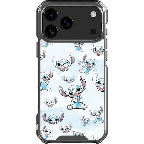 Disney Lilo and Stitch Pattern iPhone 17 Pro Max Clear Case