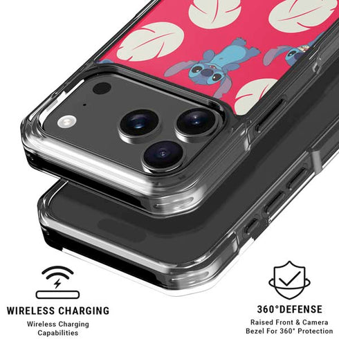 Disney Lilo and Stitch Character Pattern iPhone 18 Pro Clear Case