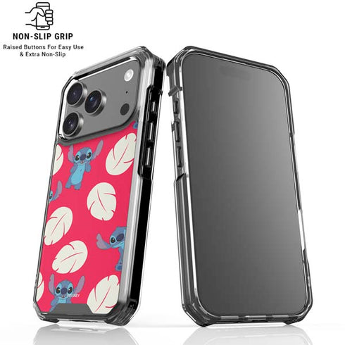 Disney Lilo and Stitch Character Pattern iPhone 18 Pro Clear Case