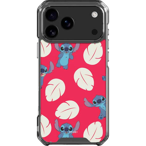 Disney Lilo and Stitch Character Pattern iPhone 18 Pro Max Clear Case