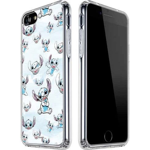Disney Lilo and Stitch Pattern iPhone SE (2nd & 3rd Gen) Clear Case