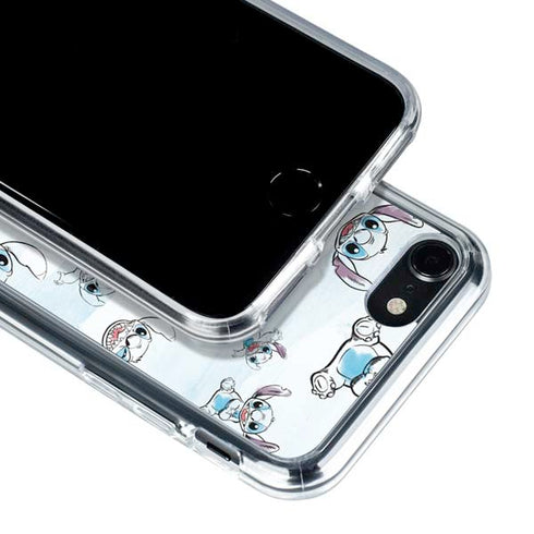 Disney Lilo and Stitch Pattern iPhone SE (2nd & 3rd Gen) Clear Case