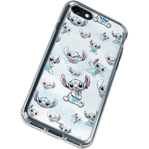 Disney Lilo and Stitch Pattern iPhone SE (2nd & 3rd Gen) Clear Case