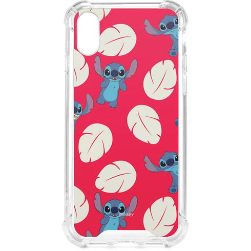 Disney Lilo and Stitch Character Pattern iPhone XS Clear Case
