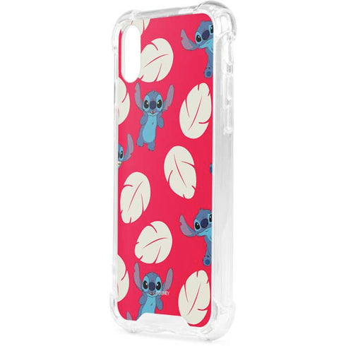 Disney Lilo and Stitch Character Pattern iPhone XS Clear Case