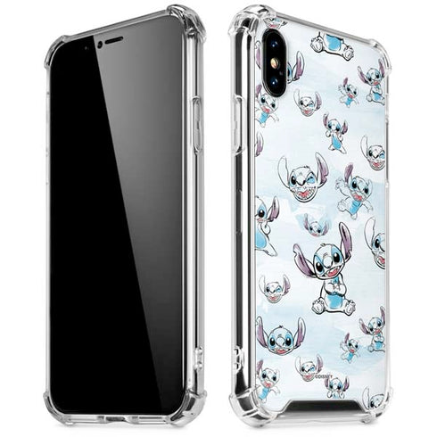 Disney Lilo and Stitch Pattern iPhone XS Max Clear Case