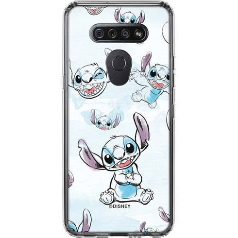 Disney Lilo and Stitch Pattern LG K51/Q51 Clear Case