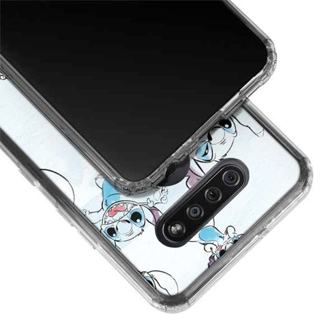 Disney Lilo and Stitch Pattern LG K51/Q51 Clear Case