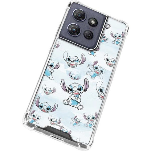 Disney Lilo and Stitch Pattern Moto G 5G (2025) Clear Case