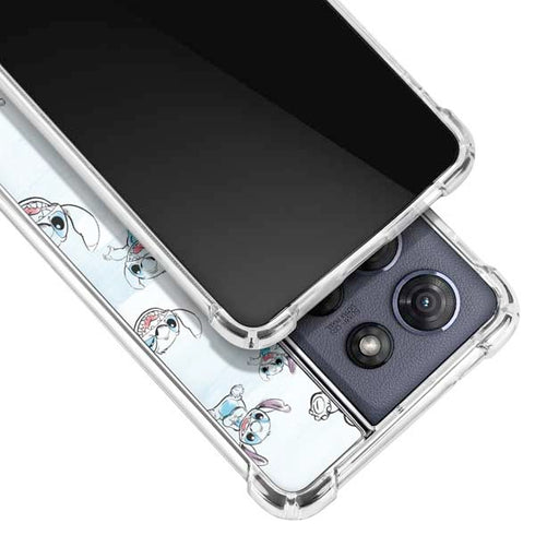 Disney Lilo and Stitch Pattern Moto G 5G (2025) Clear Case