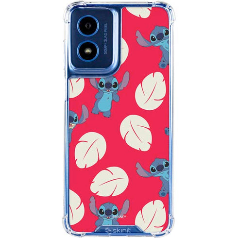Disney Lilo and Stitch Character Pattern Moto G 5G (2024) Clear Case