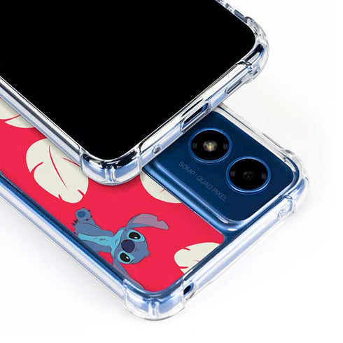 Disney Lilo and Stitch Character Pattern Moto G 5G (2024) Clear Case
