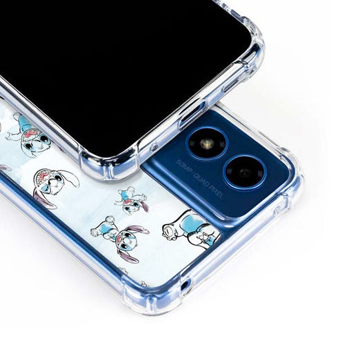 Disney Lilo and Stitch Pattern Moto G Play 4G (2024) Clear Case