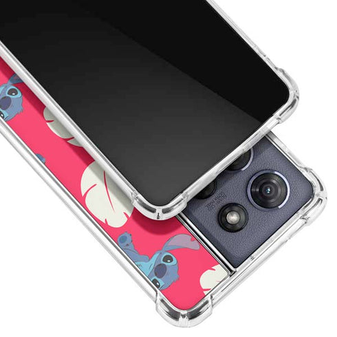 Disney Lilo and Stitch Character Pattern Moto G Play 5G (2025) Clear Case