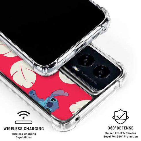 Disney Lilo and Stitch Character Pattern Moto G Power 5G (2024) Clear Case
