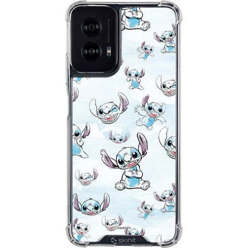 Disney Lilo and Stitch Pattern Moto G Power 5G (2024) Clear Case