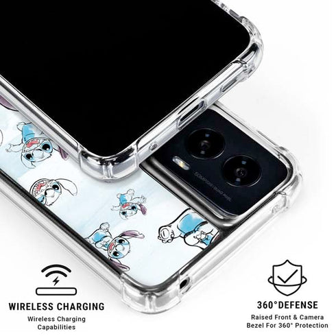 Disney Lilo and Stitch Pattern Moto G Power 5G (2024) Clear Case