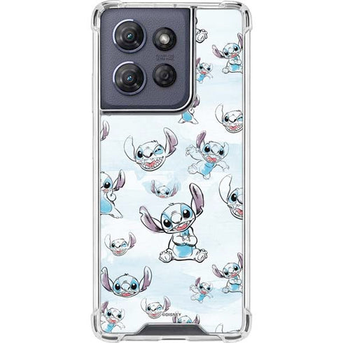Disney Lilo and Stitch Pattern Moto G Power 5G (2025) Clear Case