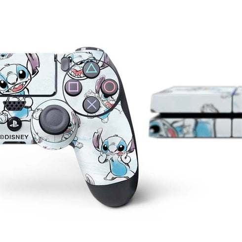 Disney Lilo and Stitch Pattern PS4 Console and Controller Bundle Skin