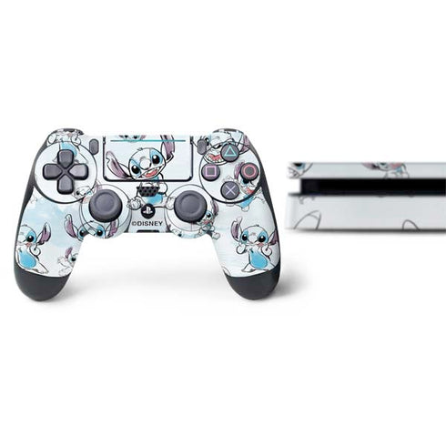 Disney Lilo and Stitch Pattern PS4 Slim Bundle Skin