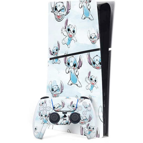 Disney Lilo and Stitch Pattern PS5 Slim Digital Edition Bundle Skin