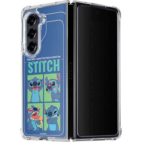 Disney Lilo and Stitch Personalities Moods Galaxy Z Fold5 5G Clear Case