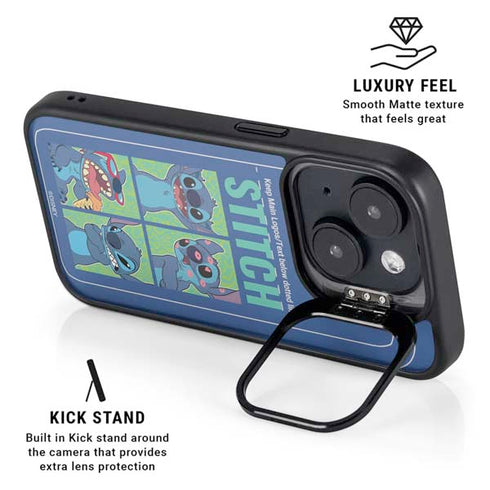 Disney Lilo and Stitch Personalities Moods iPhone 14 Plus Kickstand Case