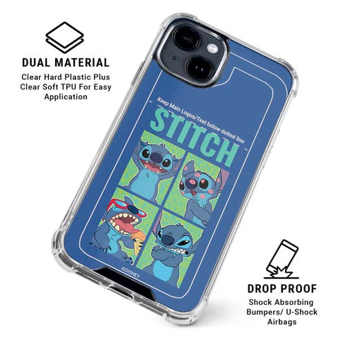 Disney Lilo and Stitch Personalities Moods iPhone 15 Clear Case
