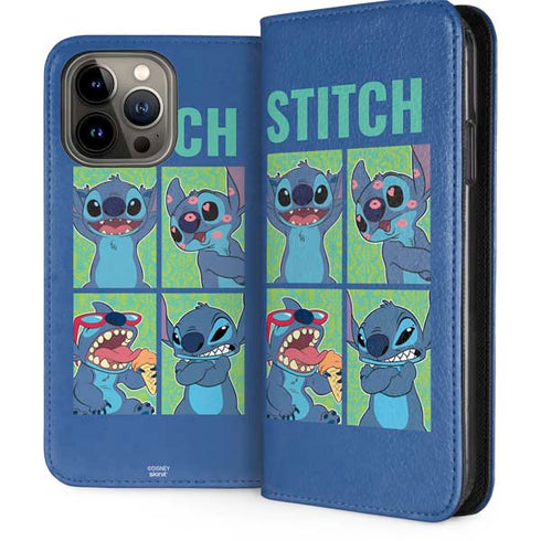 Disney Lilo and Stitch Personalities Moods iPhone 15 Pro Max Folio Case