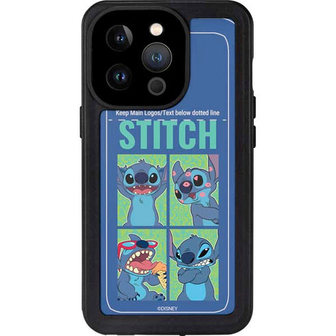 Disney Lilo and Stitch Personalities Moods iPhone 15 Pro Waterproof Case