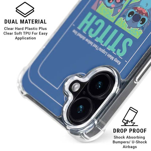 Disney Lilo and Stitch Personalities Moods iPhone 16 Plus Clear Case