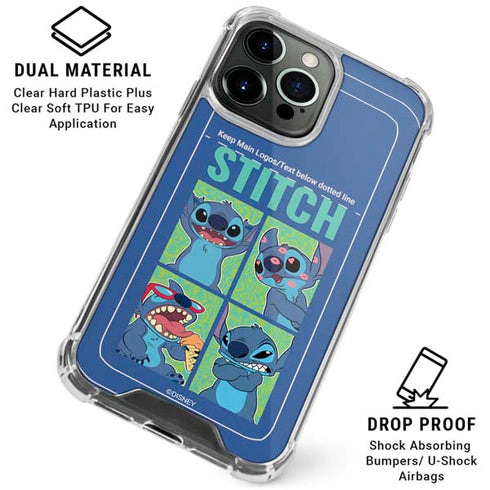 Disney Lilo and Stitch Personalities Moods iPhone 16 Pro Max Clear Case