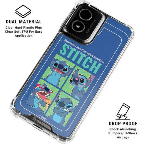 Disney Lilo and Stitch Personalities Moods Moto G Power 5G (2024) Clear Case