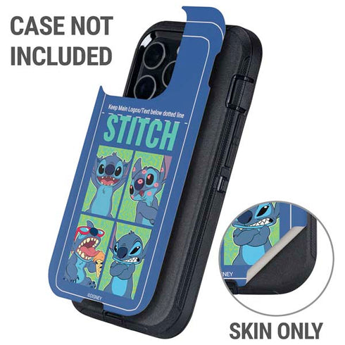 Disney Lilo and Stitch Personalities Moods Otterbox Defender iPhone Skin
