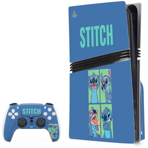 Disney Lilo and Stitch Personalities Moods PS5 Pro Disk Bundle Skin