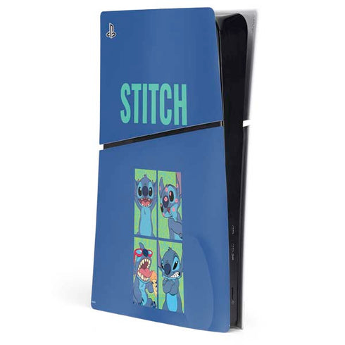 Disney Lilo and Stitch Personalities Moods PS5 Slim Digital Edition Console Skin