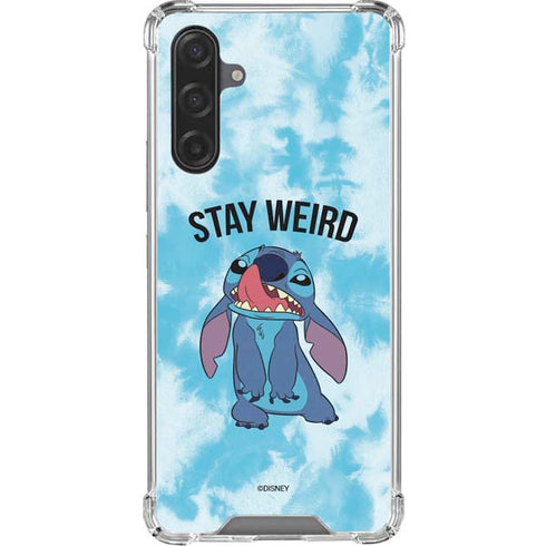Disney Lilo and Stitch Stay Weird Galaxy A17 Clear Case