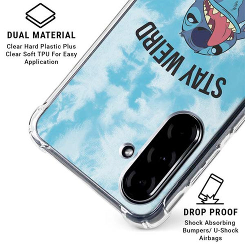 Disney Lilo and Stitch Stay Weird Galaxy A36 5G Clear Case