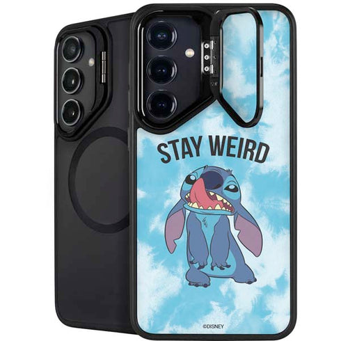 Disney Lilo and Stitch Stay Weird Galaxy S25 Kickstand Case
