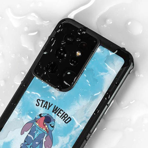 Disney Lilo and Stitch Stay Weird Galaxy S24 Ultra Waterproof Case