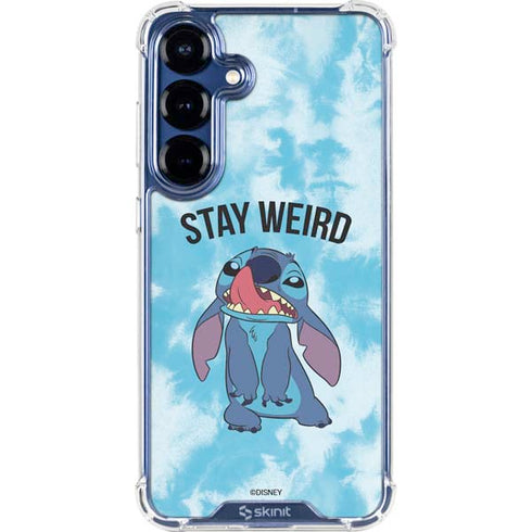 Disney Lilo and Stitch Stay Weird Galaxy S25 Clear Case