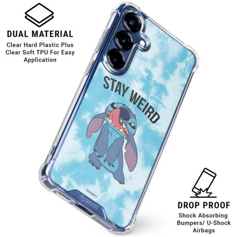 Disney Lilo and Stitch Stay Weird Galaxy S25 Clear Case