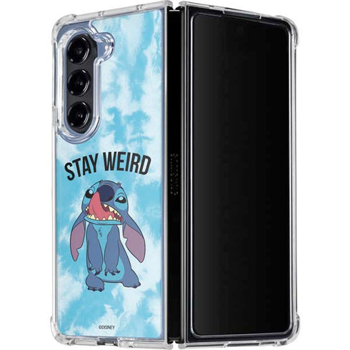 Disney Lilo and Stitch Stay Weird Galaxy Z Fold5 5G Clear Case