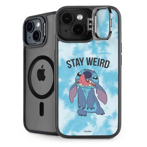 Disney Lilo and Stitch Stay Weird iPhone 14 Plus Kickstand Case
