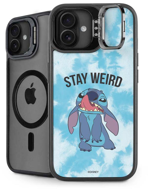 Disney Lilo and Stitch Stay Weird iPhone 16 Kickstand Case
