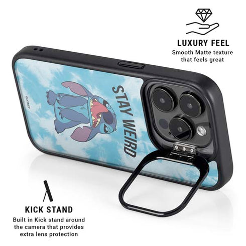Disney Lilo and Stitch Stay Weird iPhone 16 Pro Max Kickstand Case