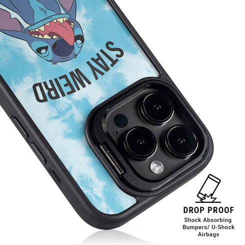 Disney Lilo and Stitch Stay Weird iPhone 16 Pro Max Kickstand Case