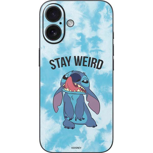 Disney Lilo and Stitch Stay Weird iPhone 16 Skin